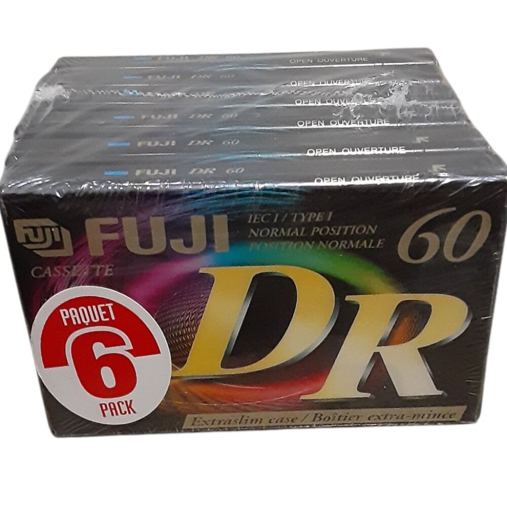 Fuji Cassette DR 60 Pack of 6 New Type I Normal Position & Bias